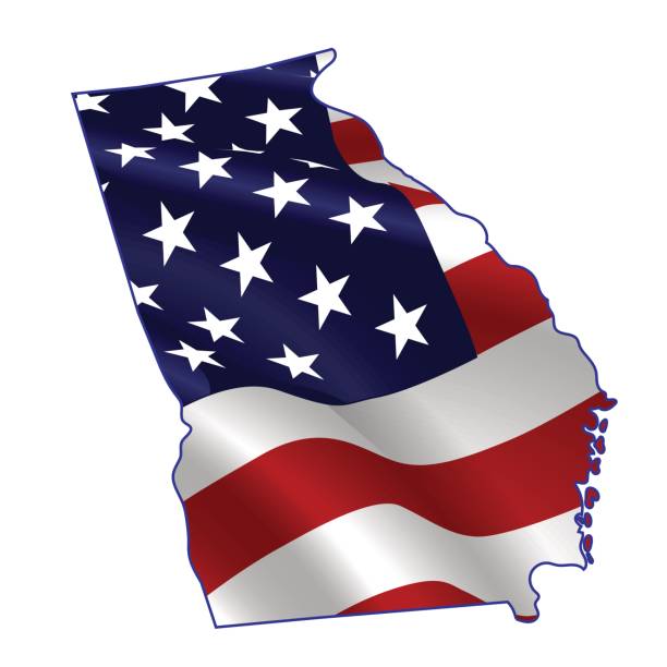 istock Georgia full of American flag 642065596