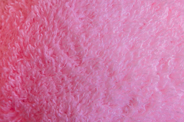 istock Texture of pink color fur fabric 642066040