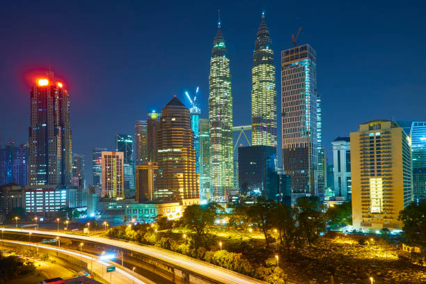 istock Kuala Lumpur city skyline at night, Malaysia . 642067076