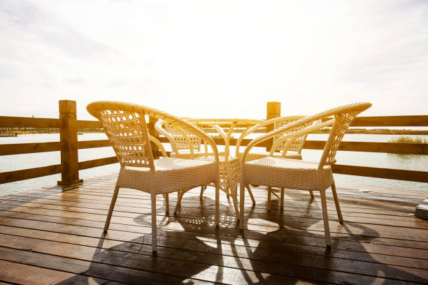 istock Desks and chairs in the sun 642067570