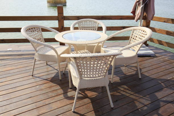 istock Desks and chairs in the sun 642067616