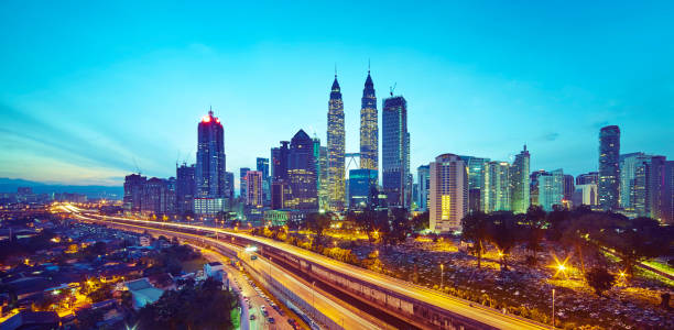 istock Kuala Lumpur city skyline at twilight, Malaysia . 642068180