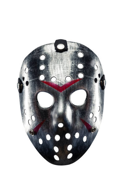 istock Hockey mask of serial killer isolated on white 642071594