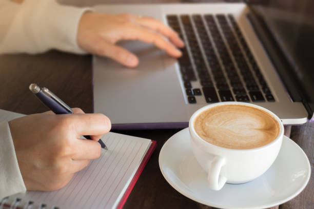 istock Work table of simply business woman 642072764