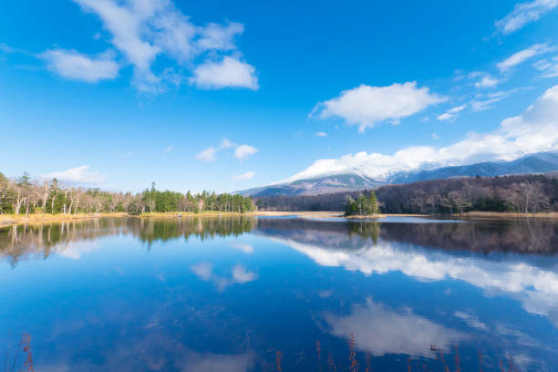 Shiretoko Five Lakes,Shiretoko Goko,in Shiretoko National Park,Hokkaido,Japan Filmed in Shiretoko Five Lakes,Shiretoko Goko,in Shiretoko National Park,Hokkaido,Japan. shiretoko mountains stock pictures, royalty-free photos & images