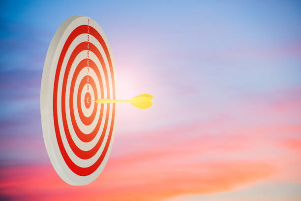 istock Dart arrow and sky with soft light background 642074758