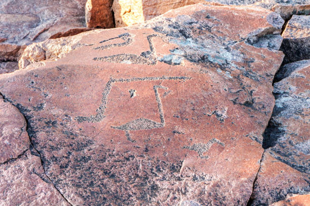 istock Ancient petroglyphs on granite Onega Lake shore 642079396