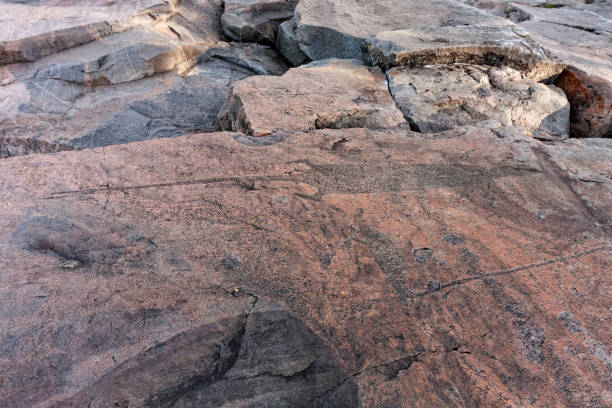 istock Ancient petroglyphs on granite Onega Lake shore 642083164