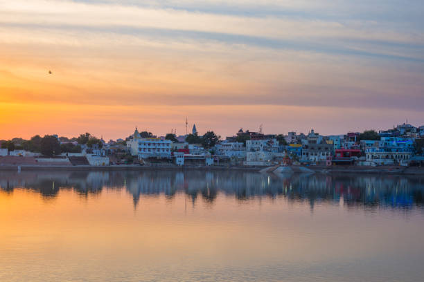istock Cityscape at Pushkar, Rajasthan, India. 642083554