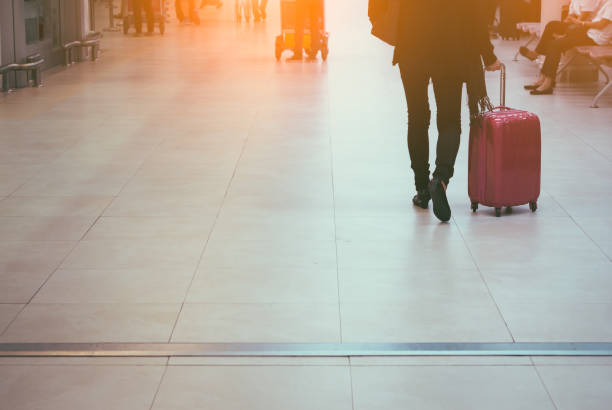 istock Passenger walking in airport. 642086532