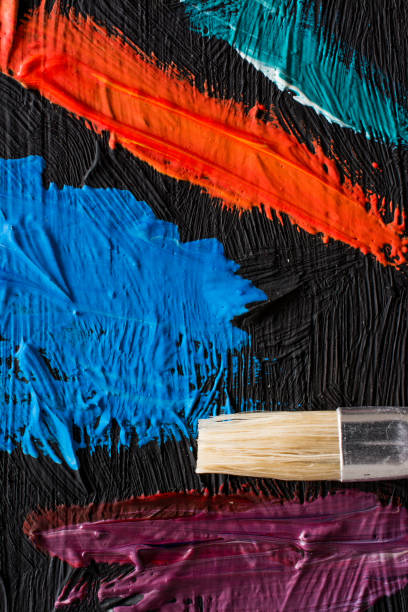 istock Abstract painting poster. Background for a painter exhibition 642088940