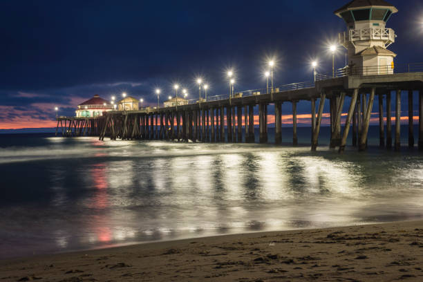 istock Huntington Beach pier at night 642097138