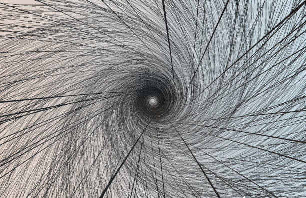 istock Pretty technology lines of particle background 642100034