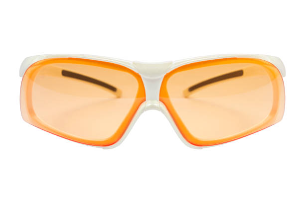 istock Orange sunglasses. Snow glasses. 642100746