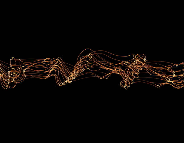 istock Pretty technology lines of particle background 642107948
