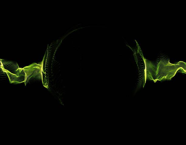 istock Pretty technology lines of particle background 642108320
