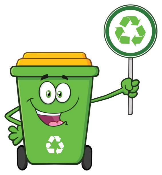 Cute Green Recycle Bin Cartoon Mascot Character Holding A Recycle Sign Stock Illustration - Download Image Now - iStock Cute Green Recycle Bin Cartoon Mascot Character Holding A Recycle Sign Stock Illustration - Download Image Now - iStock