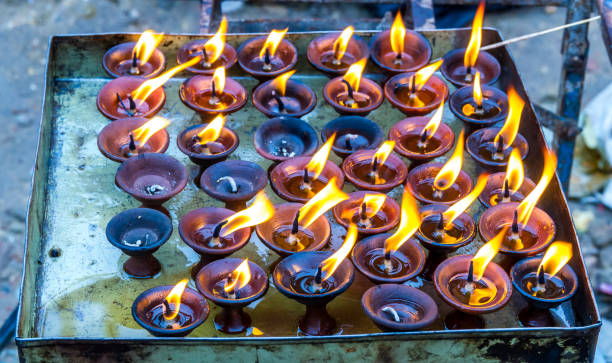 istock Burning Butter Lamps at Swayambhunath Stupa 642120630