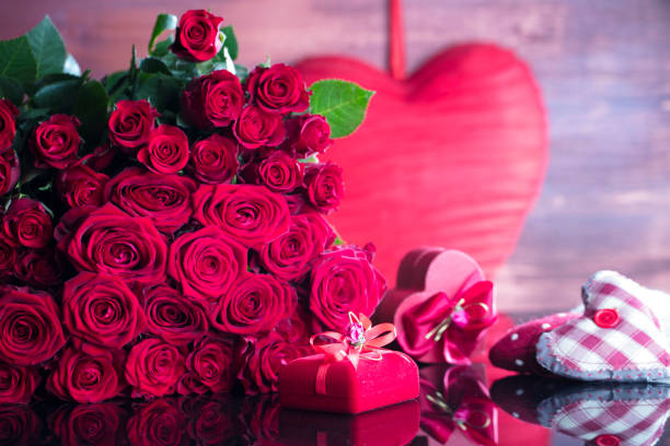 istock Roses and gifts concept 642154344