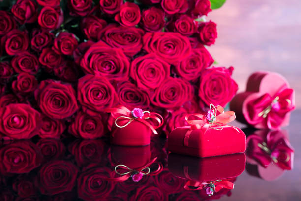 istock Roses and gifts concept 642154874
