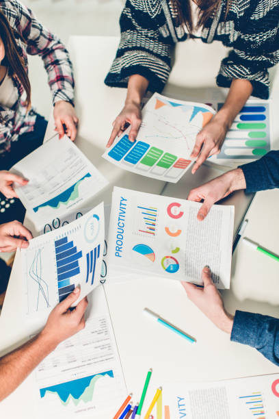 istock Business group meeting, casual look, freelance work. 642163524