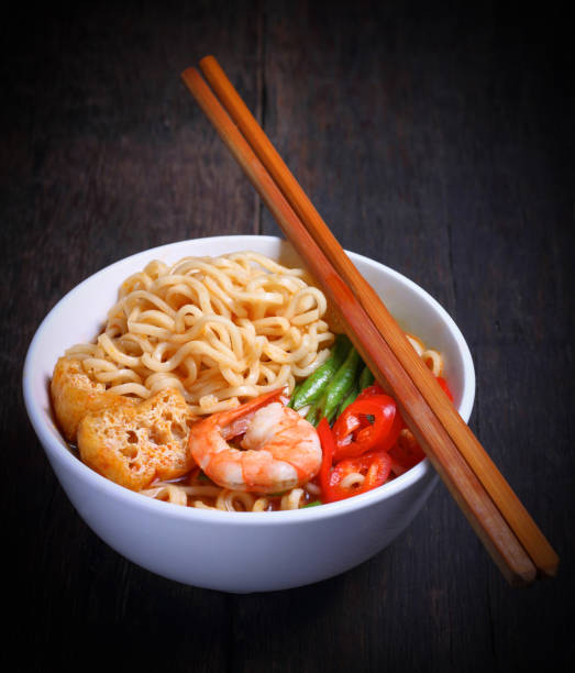 istock Hot and spicy instant noodle 642169966