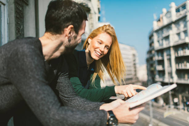istock Couple on hotel balcony 642173276