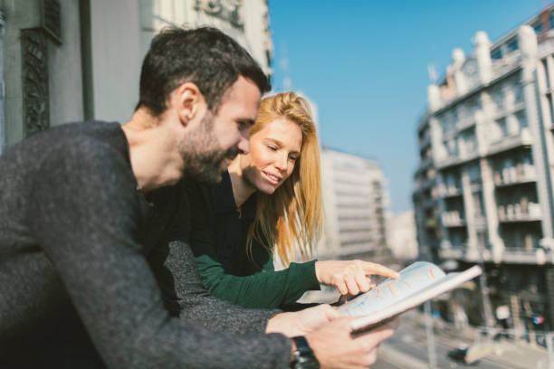 istock Couple on hotel balcony 642173626