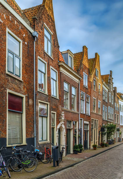 istock Street in Leiden downtown, Netherlands 642174202