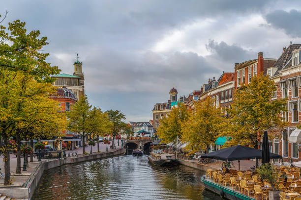 istock New Rhine river in Leiden downtown, Netherlands 642174246
