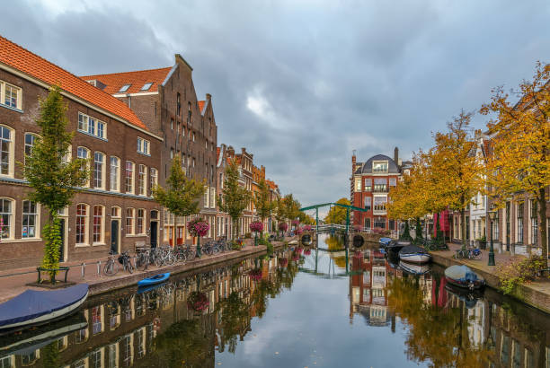 istock New Rhine river in Leiden downtown, Netherlands 642174274