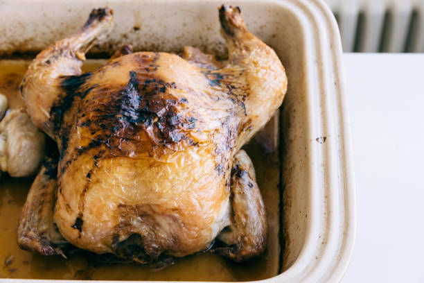 istock Homemade whole roasted chicken 642182680