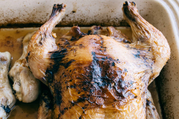 istock Homemade whole roasted chicken 642182686