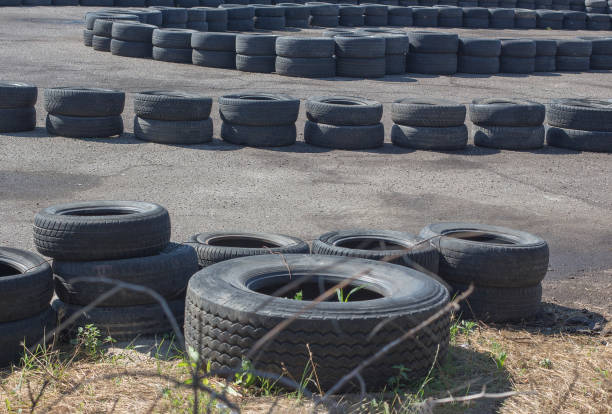 istock karting tyres fence 642186762