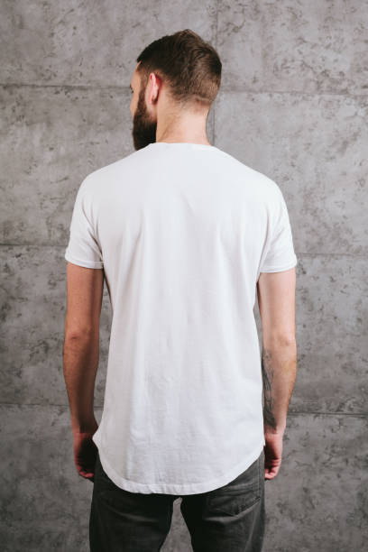 istock Man wearing white blank t-shirt 642189230