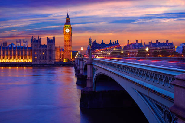 istock Big Ben Clock Tower London at Thames River 642193710