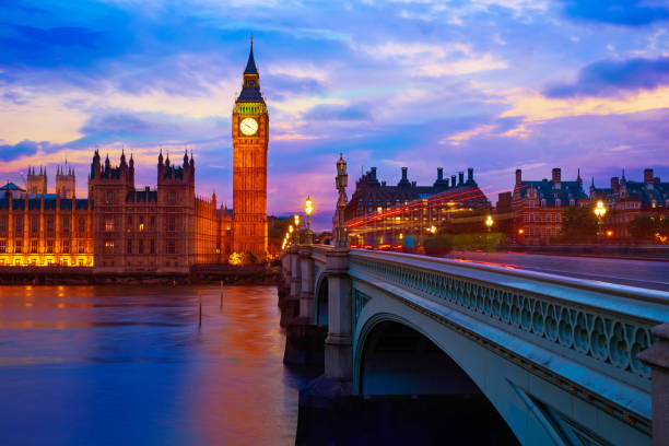 istock Big Ben Clock Tower London at Thames River 642193744