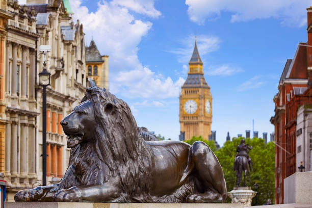 istock London Trafalgar Square lion in UK 642194464