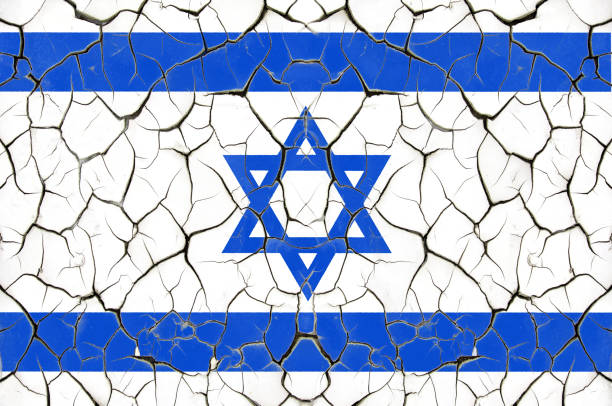 istock Flag of İsrael, painted on a grunge plank 642209264