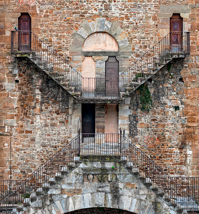 The X shaped stairs access of the Porta San Niccolò, in Florence