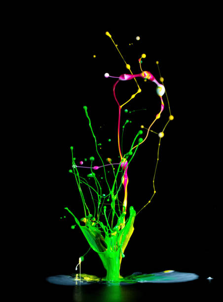 istock Colorful Paint Splashing - Paint on an Audio Speaker 642238826