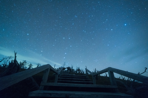 Starry sky of Masaki mountain pass at Odaigahara,nara,japan