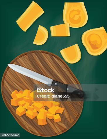 istock Cooking Flat lay of Butternut Squash 642239562