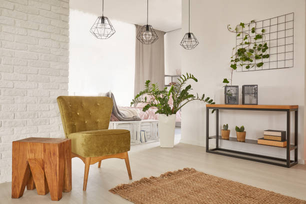 istock Apartment designed with earthy colours 642242168