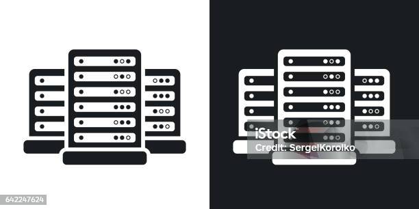 Vector Data Center Icon Twotone Version Stock Illustration - Download Image Now - Icon Symbol, Network Server, Mainframe