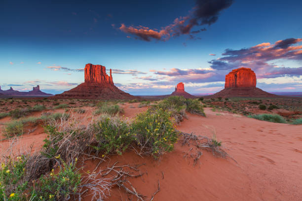 istock Monument Valley, Arizona, scenery, profiled on sunset sky 642253204