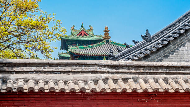 china, el monasterio de shaolin. - asian culture traditional culture chinese culture antiquities fotografías e imágenes de stock