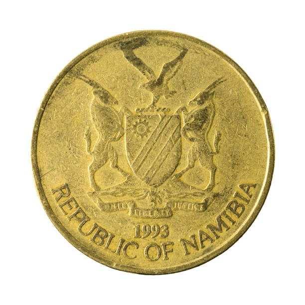 istock 5 namibian dollar coin (1993) reverse isolated on white background 642257642