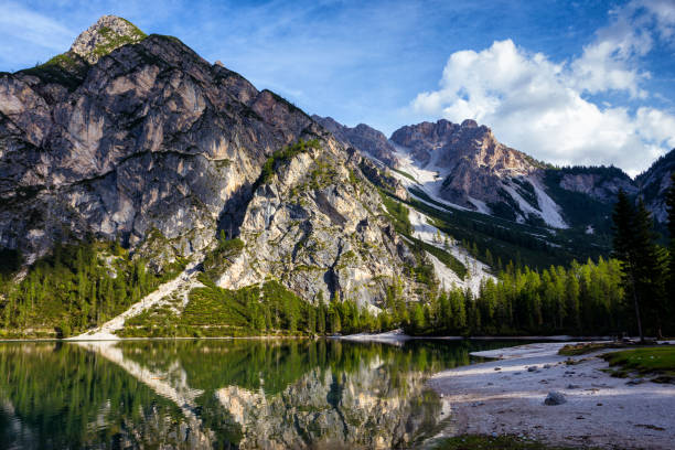 istock view at the Braies lake 642262774
