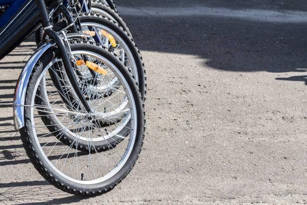 istock Bikes for sale put on the street 642270036